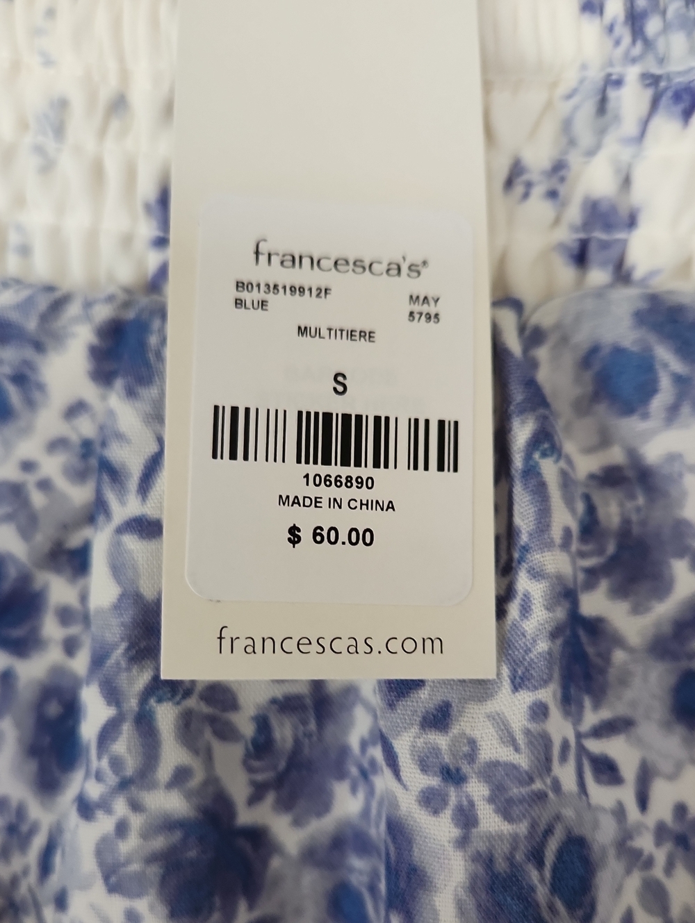 NWT, Long Blue And White Skirt, Small - Picture 7 of 7